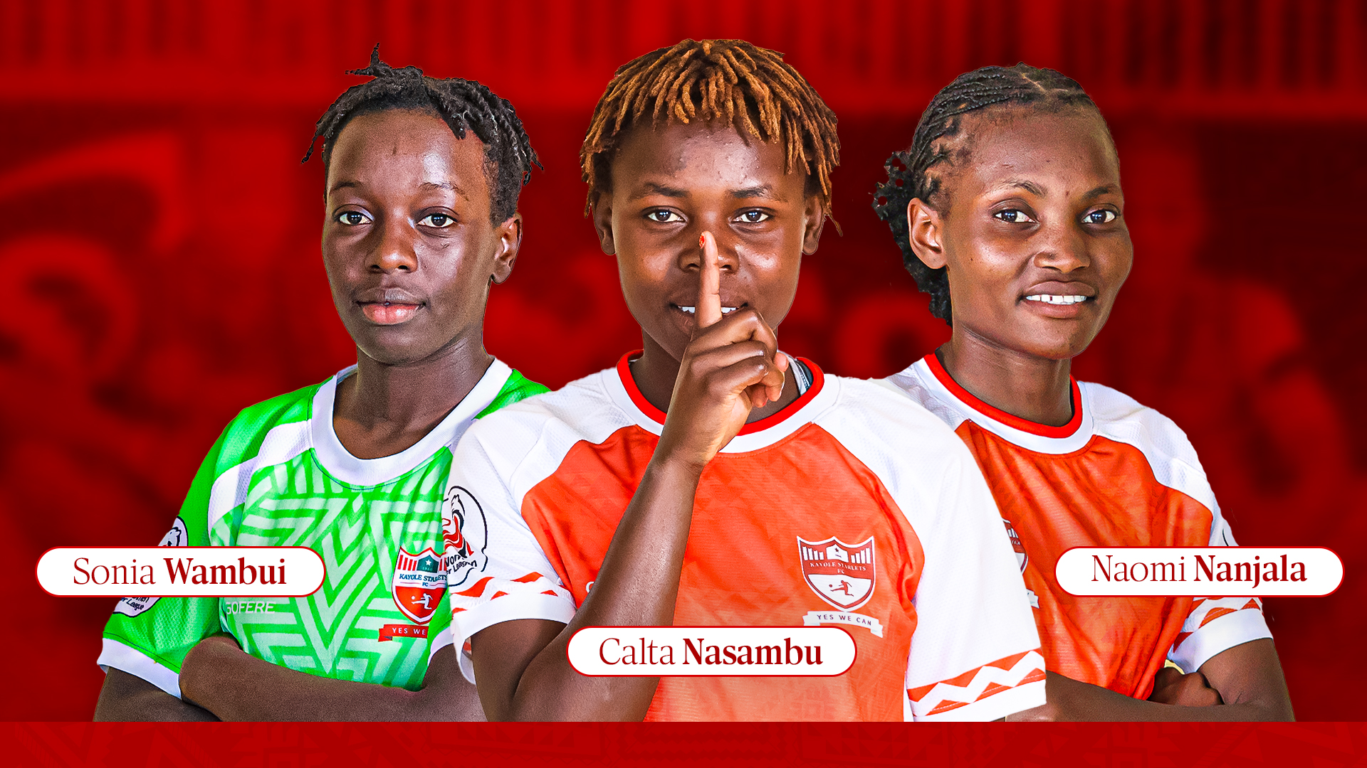 Sonia Wambui, Calta Wanjala and Naomi Nanjala